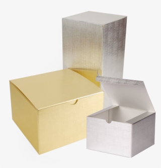 Linen Foil One-piece Gift Boxes - Box #8990833