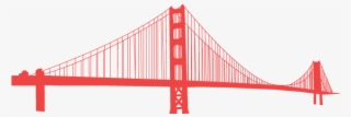 Golden Gate Bridge Illustration By Claire Sledge - Suspension Bridge #8991357