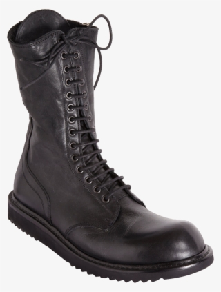 Black Leather Casual Boot - Boot Png #8993196