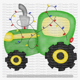 Christmas Tractor - Red Tractor Watercolour #8993846