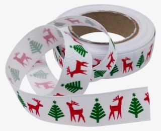 White Grosgrain Ribbon - Christmas Tree #8997307