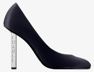 Chanel Satin Pump With Perforated Metallic Heel - Zara Black High Heels Shoes #8998004