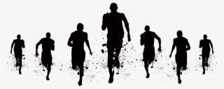 Running Silhouette Png - Silhouette Of People Running #8998304