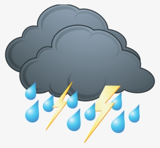 Rain Cloud Euclidean Vector Icon Material Free - Rain And Thunder Png #8998885