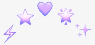 Purple Crown Emoji Emojis Tumblr Stars Png Tumblr Transparent - Aesthetic Heart Crown Png #8999285
