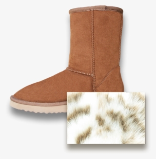 Vegan Uggs Short Boot Chestnut/snow Leopard - Chelsea Boot #8999409