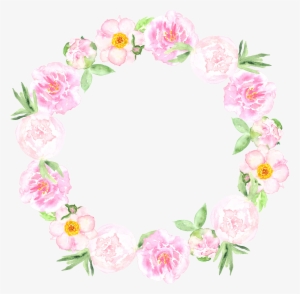 Wedding Invitation Watercolor Flowers Painting Clip - Wreath #90495