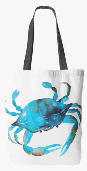 Blue Crab Watercolor Tote Bag - Blue Crab Throw Blanket #90797