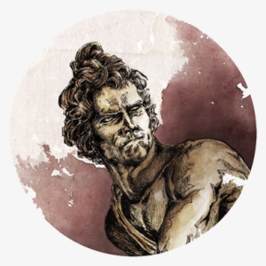 Painting Of The Statue Made In Marble By Gian Lorenzo - Water Painting Of Marble Statue #91125