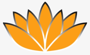 Orange Lotus Flower Silver Trim Clip Art - Orange And Yellow Lotus Flower #91421
