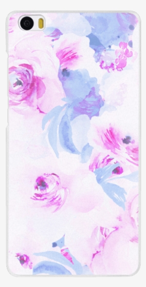 Bright Purple Pastel Watercolor Flowers - Garden Roses #91876