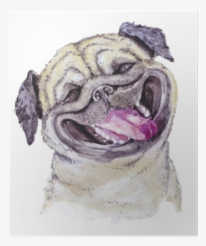 Watercolor Artistic Orange Dog Portrait Isolated On - Dog #91877