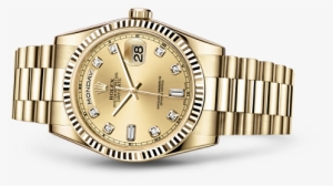 Rolex Png Image Background - Rolex Gold Day Date 36 Mm Green Dial #91972