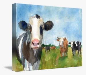 Farm Transparent Watercolor Graphic Black And White - Cows Painting In Watercolor #92964