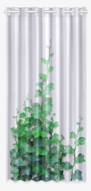 Vines Left New Window Curtain 50" X 108" - Watercolor Painting #93278
