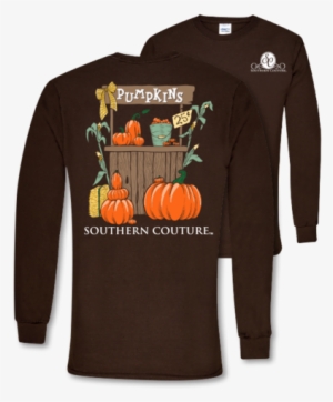 Southern Couture Preppy Pumpkin Stand Fall Long Sleeve - Preppy Fall T Shirts #93284