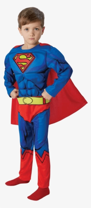 Child Deluxe Comic Book Superman Costume - Superman Costume 7 8 #93394