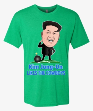 Kim Jong Un Likes The Cowboys Men's Triblend T Shirt - Wholesale Next Level Triblend Crew-envy-xl #93829
