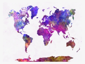 Graphic Library Map Wall Allposters Com Beautiful Allposterscom - Watercolor World Map Png #93886