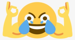 Crying Laughing Emoji Meme Distorted - Open Eye Crying Laughing Emoji #94428