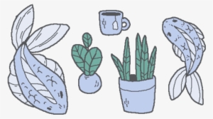 Fishy Plants - Succulent Aesthetic Transparent #94701