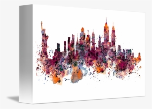 Svg Library Download New York Watercolor By Marian - New York Skyline Watercolor #95349