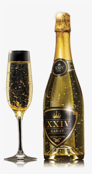 Gold Wine Glass Png Png Black And White Download - Golden Wine Bottle Png #95782