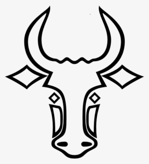 Bull Head Vector Png - Bull Outline #96026