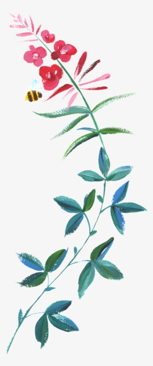 Hand-painted Watercolor Flower - 1 John 5 14 #96064