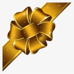 Ribbon Transparent Golden - Gold Birthday Ribbon Png #96144