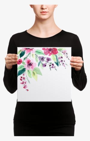 Watercolor Flowers Canvas Print - Scripture Wall Art For Wall Decor Printed #96464