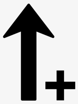 Sort Up Ascending Arrow With Plus Sign Vector - Sorting Algorithm #96770