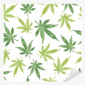 Watercolor Marijuana Leaves Seamless Pattern - Cannabis Background #96965