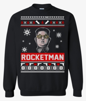 Kim Jong Un Rocketman Christmas Ugly Sweater - President Trump Called Kim Jong Un Rocketman So I Made #97007