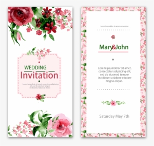 Wedding Invitation Watercolor Painting Flower - Friendship Day Card With Flower #97277