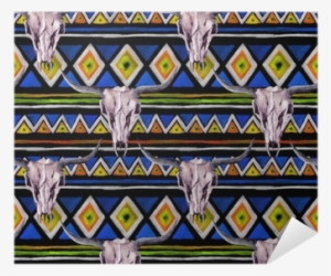 Seamless Background With Trendy Tribal Design - Bat #97432