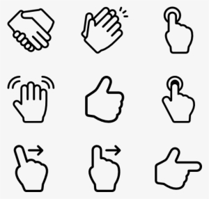 Jpg Free Stock Tap Icons Free Basic Gestures Lineal - Hand Move Icon #97541