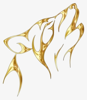 Gold Tribal No Big Image Png - Gray Wolf Tattoo #98396