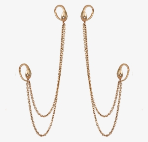 E Snake Chain Ear Piece Web Dbl R85 - Ear Piercing Png Transparent #99144