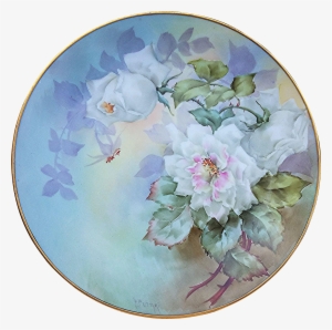 Paul Putzki, Vintage Early 1900's, Rare 'white Roses' - Porcelain #99331