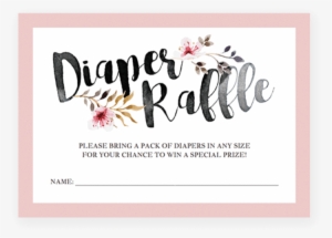 Printable Pink And Black Diaper Raffle Tickets By Littlesizzle - Diaper Raffle Ticket Printable #99547