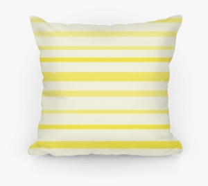 Yellow Watercolor Stripe Pattern Pillow - Camping Throw Pillows #99966