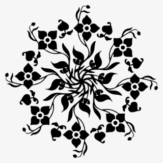 Black And White Snowflake Schema Crystallization Ice - Copo De Nieve Blanco Y Negro #99969