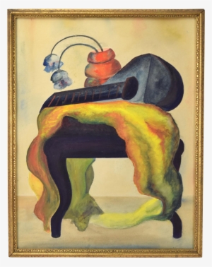 1944 Surrealist Abstract Gouache Painting Still Life - Picture Frame #902118