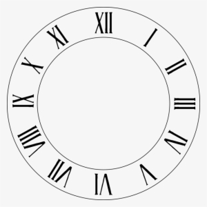 Facebook Clipart Black Ring - Roman Numeral Clock Face Png #903063