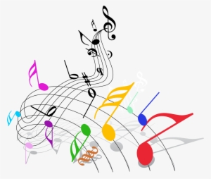 Music Clipart Abstract - Notas Musicales De Colores En Png #903091