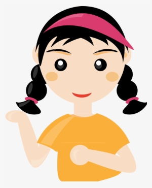 Cute Cartoon Girl Png Transparent - Clip Art Black And White Sister #904831