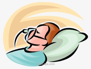 Hospital Patient Receiving Oxygen Royalty Free Vector - Patient On Oxygen Cartoon #904985