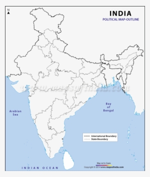 India Political Map Outline - Free Transparent PNG Download - PNGkey