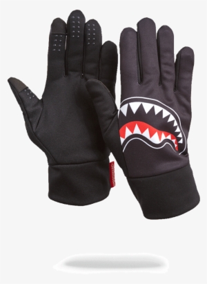 Black Shark Mouth Gloves Png Shark Leather Gloves - Glove #906526